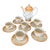 Dragon Tea Set Lusterware Made in Japan, Teapot With 6 Cups and Saucers, Hand Painted For Sale