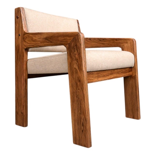 Brazilian Modern Armchair in Caviuna wood & Wool, Jorge Zalszupin, 1960s - 608A For Sale