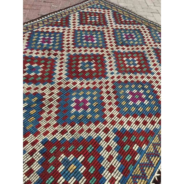 Textile Vintage Turkish Kilim Rug, 64" X 90.5" 009 For Sale - Image 7 of 9