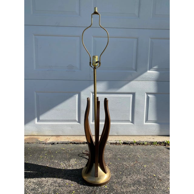 Mid Century Modern Sculptural Wood Table Lamp For Sale - Image 10 of 10