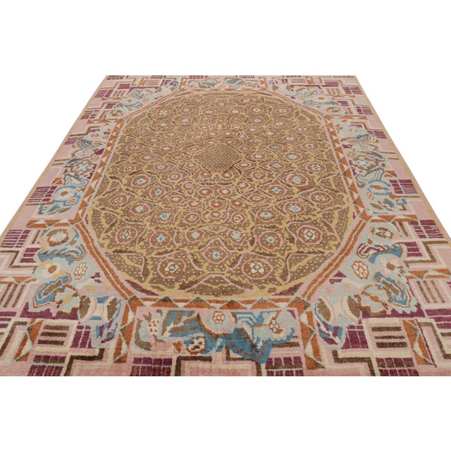 Art Deco Rug & Kilim’s French Art Deco Style Rug with Polychromatic Geometric Patterns - 12x14 For Sale - Image 3 of 7