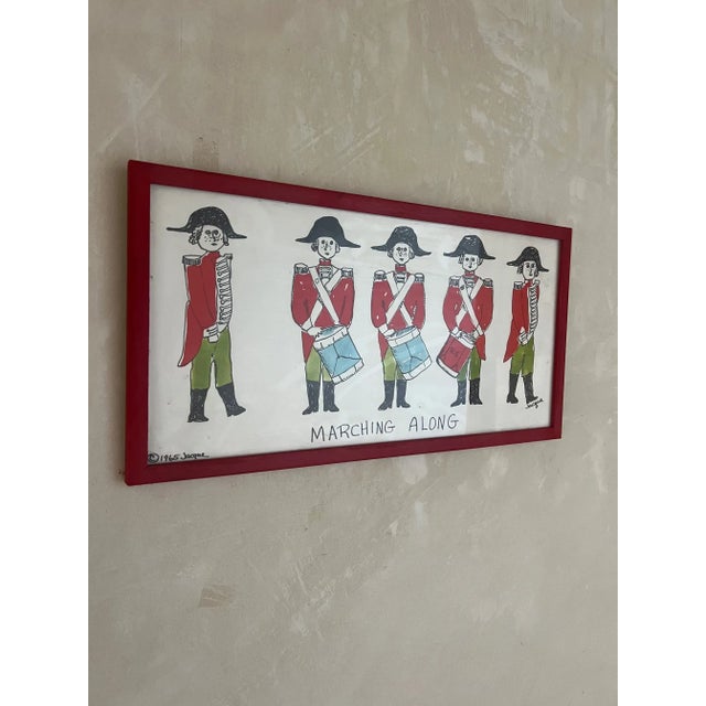 Vintage Jacque Watercolors of Soldiers, Signed, C. 1965 For Sale - Image 4 of 10