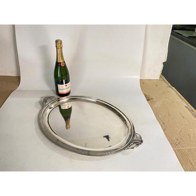 Art Deco Tay in Silver-Plated Metal, France, 1940s For Sale - Image 12 of 15