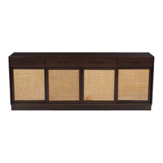 1950s Edward Wormley for Dunbar Cain Front Mahogany Sideboard on a Plinth Base For Sale