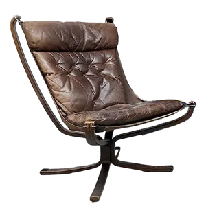 Vintage Falcon Easy Chair Lounge Chair by Sigurd Ressell Venene Mobler, 1970s