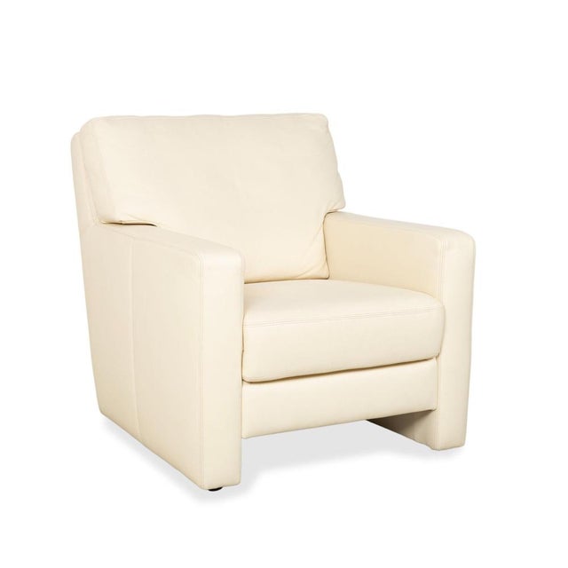 Cream Leather Armchair from Musterring For Sale - Image 15 of 15