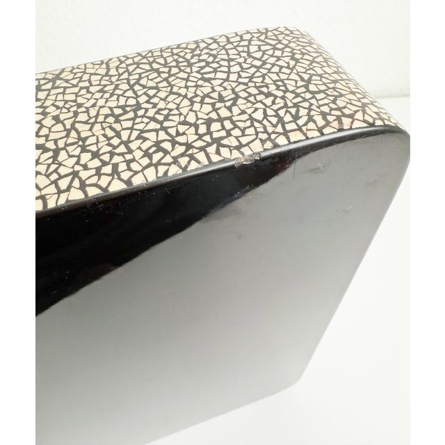 Eggshell Lacquer Jean Dunand Style Tray For Sale - Image 10 of 12