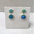 Contemporary Syna Yellow Gold Hex Earrings with Boulder Opal and Diamonds, a Pair For Sale - Image 3 of 4