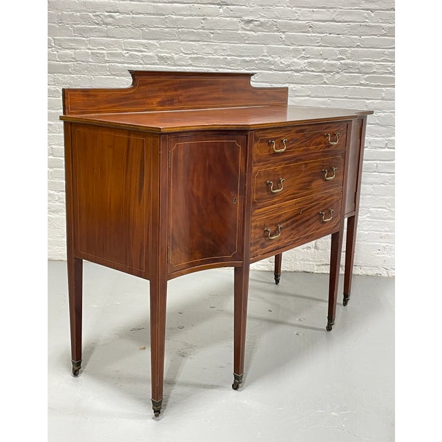 Antique Sheraton Styled Mahogany Sideboard / Server, C. 1910’s For Sale - Image 9 of 12