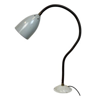 Grey Industrial Gooseneck Table Lamp from Philips, 1960s For Sale