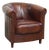 Dark Cognac Sheepskin Club Armchair For Sale