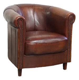 Dark Cognac Sheepskin Club Armchair