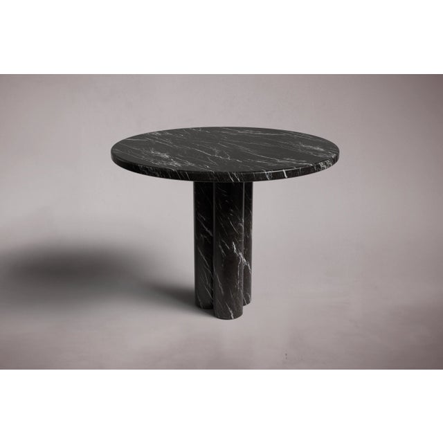 Not Yet Made - Made To Order Zade Alexander Black Marble Round Dining Table 35.4" For Sale - Image 5 of 5