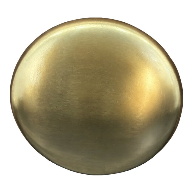 Rh Restoration Hardware Nuvola Round Mirror 48" Diameter | Polished Metal | Lightly Antiqued Mirror Finish For Sale