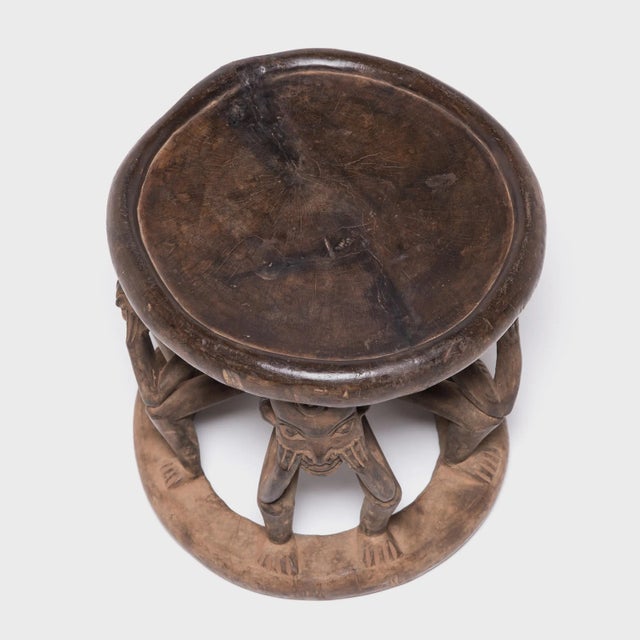 Bamileke Figurative Wooden Stool, C. 1900 For Sale In Chicago - Image 6 of 7