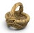 Vintage Small French 9” Handwoven Thick Wicker Gathering Basket For Sale - Image 12 of 12