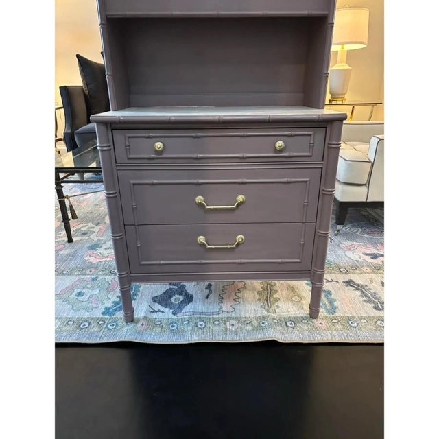 Wood Late 20th Century Two-Piece Display Bookcase Chest by Thomasville For Sale - Image 7 of 10