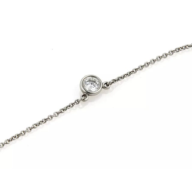 Contemporary Tiffany & Co. Peretti Diamond by the Yard Platinum Chain Bracelet 8.5" For Sale - Image 3 of 5