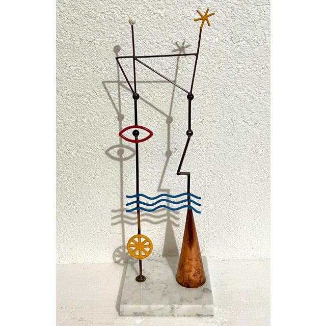Peter D. Cole, Abstract Australian Post Modernist Sculpture Peter D. Cole Metal, Enamel, Marble For Sale In Miami - Image 6 of 11
