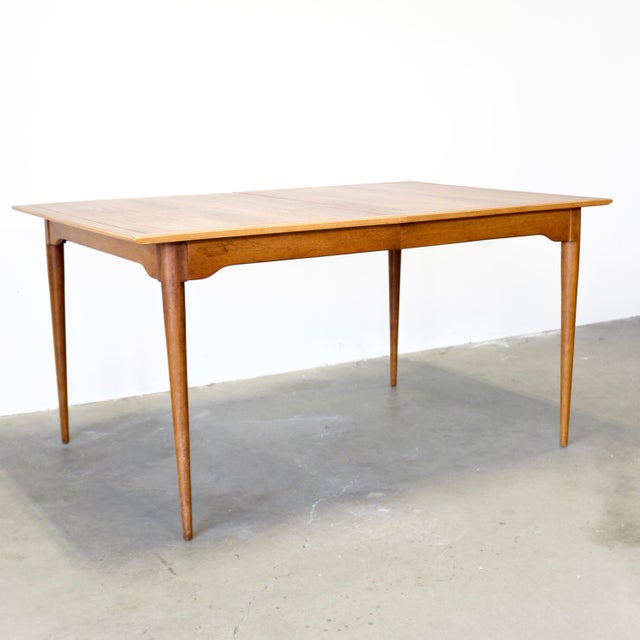 1950s Attributed to Lane “Copenhagen” Walnut & Ash Dining Table For Sale - Image 14 of 18