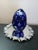 1980s Exquisite Godinger Cobalt Blue Crystal Egg Trinket Holder From Hungary For Sale - Image 4 of 7