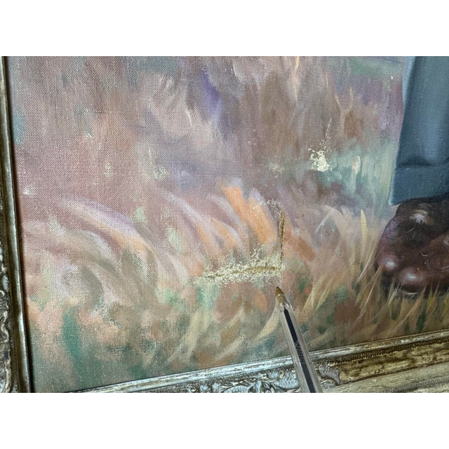 1937 Emilie Antoine Verpilleux (Belgian / British, 1888–1964) Oil Portrait on Cate Gilt Frame/ Sold For Sale - Image 10 of 12