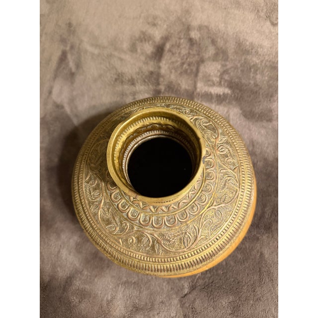 Art Deco Antique Indian Brass Water Vesse For Sale - Image 3 of 7