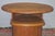 Unusual coffee table in solid teak with an oval top that swivels through 360 deg., with 2 drawers. Silkeborg Denmark label...