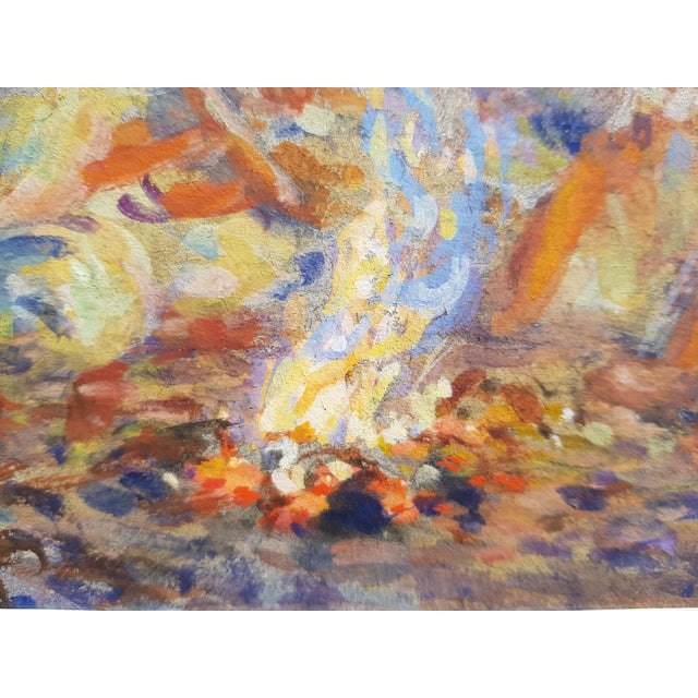 Orange Dinet Etienne - Orientalist Scene - Gouache - Framed - Late 19th Century For Sale - Image 8 of 12