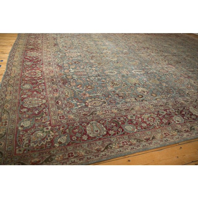Vintage Distressed Tabriz Carpet - 10'10" X 14'2" For Sale - Image 13 of 15