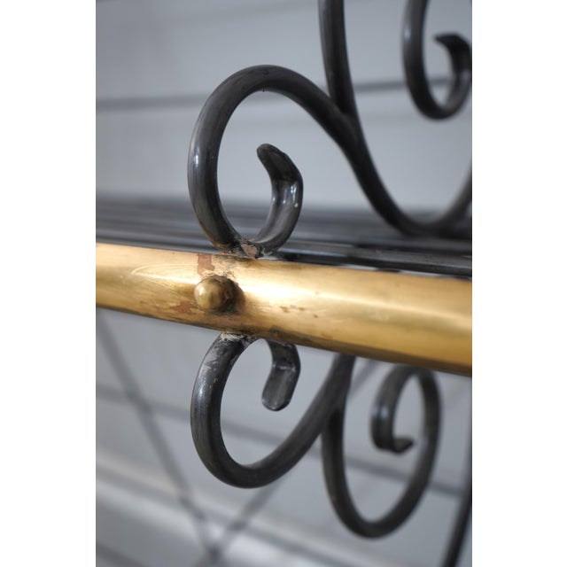 Charleston Forge Iron & Brass Large Bakers Rack For Sale - Image 14 of 16