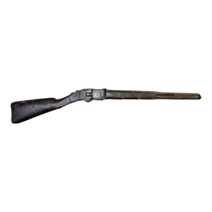 Antique 1800's Hand Carved Wood Folk Art Child Rifle Shotgun Toy Gun Sculpture
