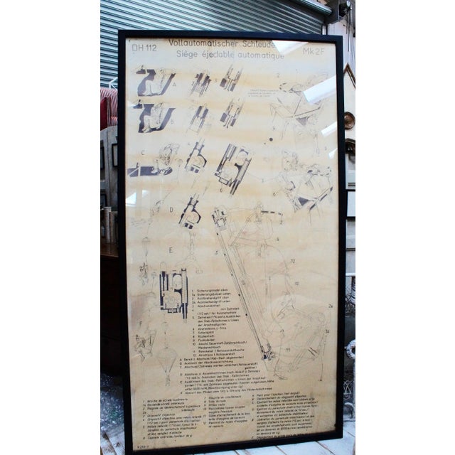 Paper Large Vintage Martin Baker Ejector Seat Training Poster For Sale - Image 7 of 9