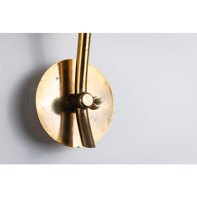 Plastic and Brass Wall Lamp by Arnold Wiigs For Sale - Image 9 of 11