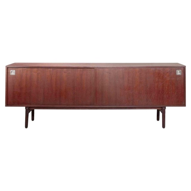 Italian Mid-Century Modern Sideboard in Teak with Four Drawers, 1960s For Sale - Image 12 of 12