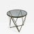 Metal 1970s John Vesey Brass & Brushed Aluminum Strap With Ball Cage Form Table For Sale - Image 7 of 7