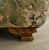 Vintage Botanical Tapestry Ottoman on Carved Hardwood Feet For Sale In Los Angeles - Image 6 of 8