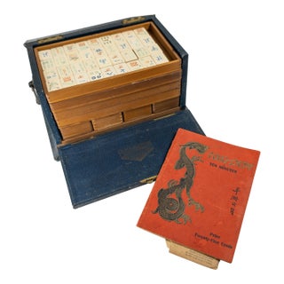 1920's Mah Jong Boardgame Set With 144 Tiles by Pung Chow For Sale