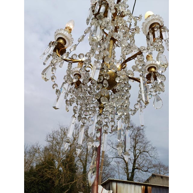 19th Century Crystal Chandelier, 1920s For Sale - Image 9 of 16