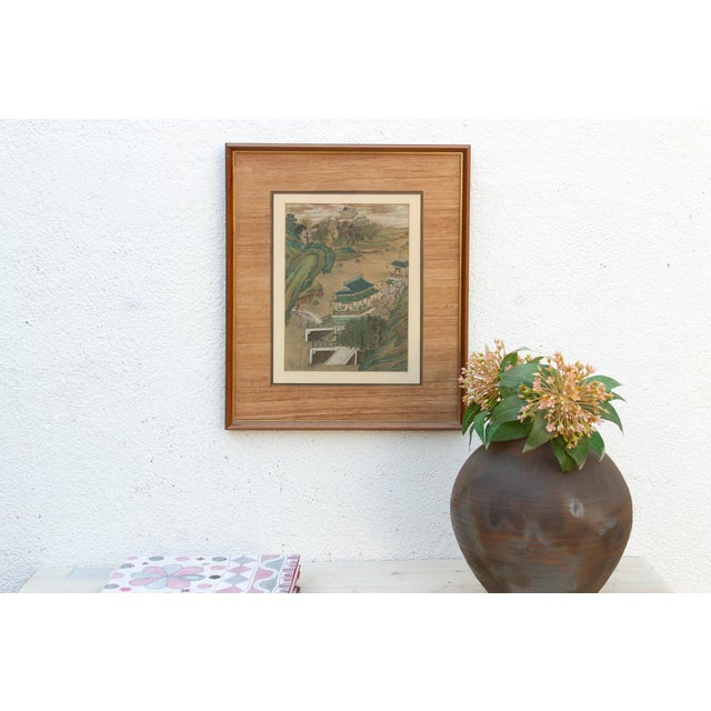 Framed Antique Traditional, Architectural Painting For Sale - Image 10 of 10