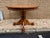 Brown Vintage Handcrafted Solid Oak Round Table Pedestal Base, 2 Leaves by Tom Seely For Sale - Image 8 of 12