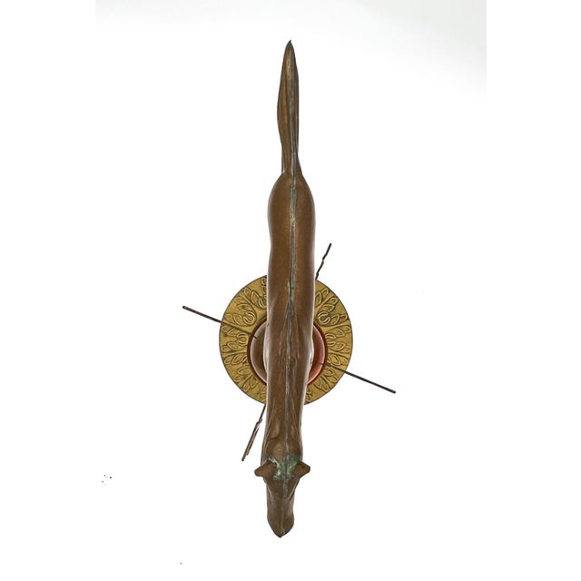 Copper Vintage Copper & Brass Horse Weathervane – Americana / Country Rustic For Sale - Image 8 of 10