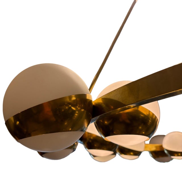 Mid-Century Modern Nest Lamp with 20-Light Ring from Stilnovo, 1970s For Sale - Image 3 of 5