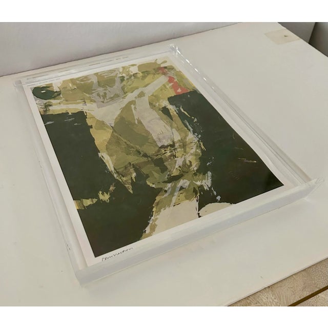 Charles Hollis Jones 1980's Thick Lucite Picture Frame For Sale - Image 4 of 11