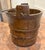 Wood Vintage Primitive Wood Bucket W/ Blacksmith Forged Handle 14" Tall 13" Diam For Sale - Image 7 of 9