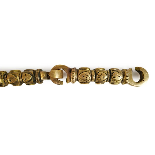 Antique Solid Brass Chain Link For Sale - Image 4 of 6