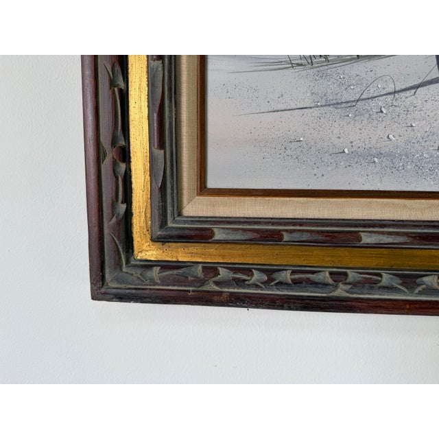 1980’s Rex Duggar Beach Dunes Landscape Oil on Canvas Painting– Framed For Sale - Image 10 of 11