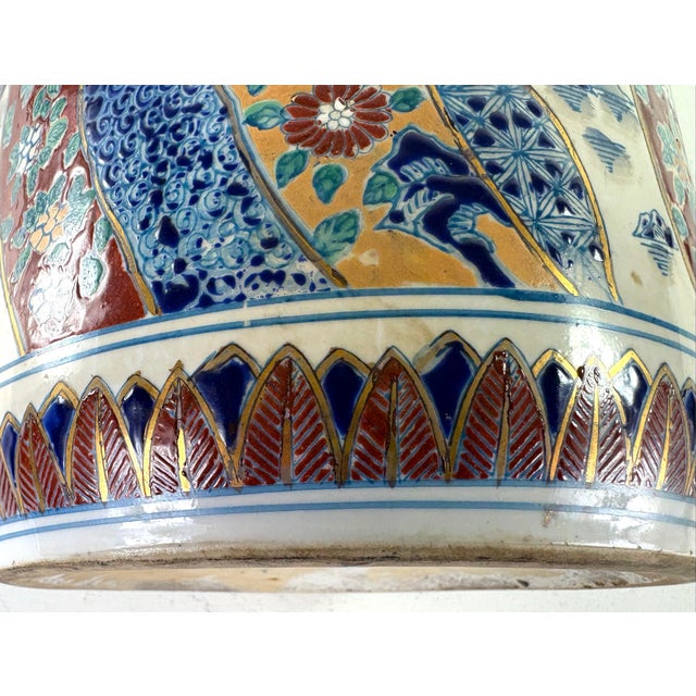 Mid 20th Century Chinese Export Handpainted Umbrella Stand For Sale - Image 9 of 11