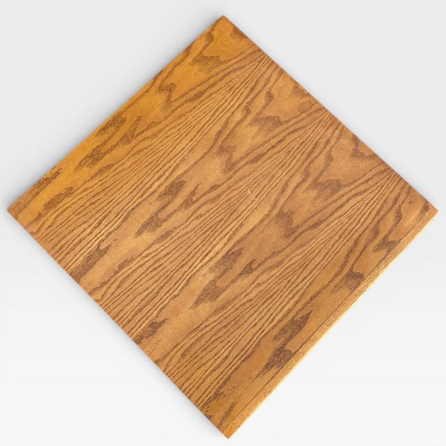Mid 20th Century Minimalist Solid Oak Open Pedestal Cabinet or Media Stand For Sale - Image 11 of 18
