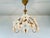 Pair Match Vintage Murano Style Glass Daisy Chandelier With Handcrafted White Floral Details For Sale - Image 12 of 13